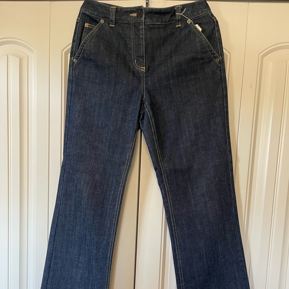 Talbots Denim - Talbots Dark Blue Flare Jeans size 4